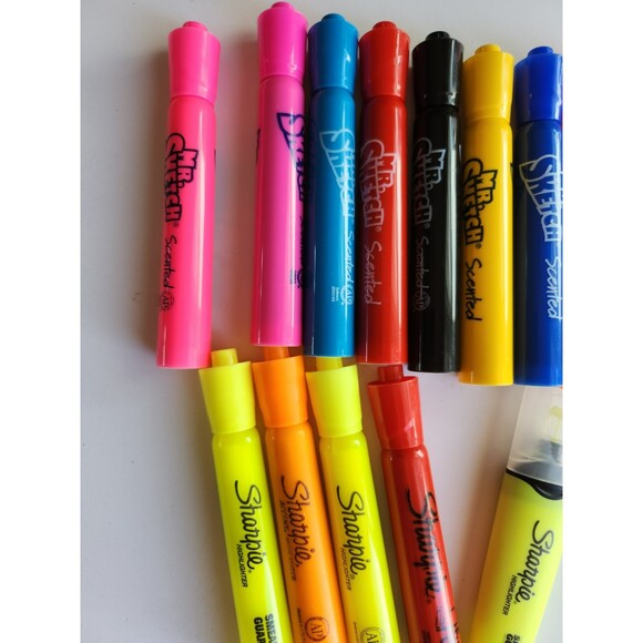 Mr. Sketch Scented Watercolor Markers and Sharpie Highlighters B19 - Picture 2 of 3